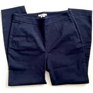 Boden Navy Blue Side Zip Crops 8